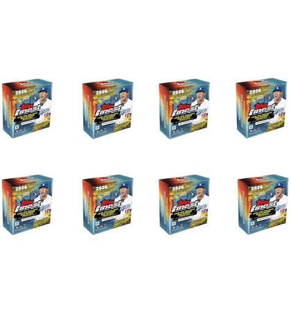 2026 Topps Finest Baseball Mega Box 8x Lot - authentic Topps product