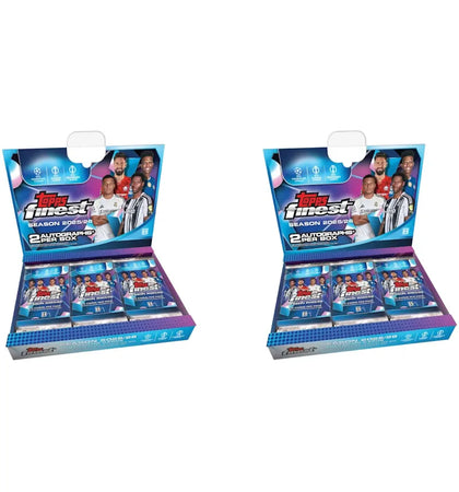 2026 Topps Finest UEFA Club Competitions Hobby Box 2x Lot - authentic Topps product