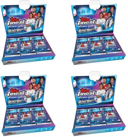 2026 Topps Finest UEFA Club Competitions Hobby Box 4x Lot - authentic Topps product