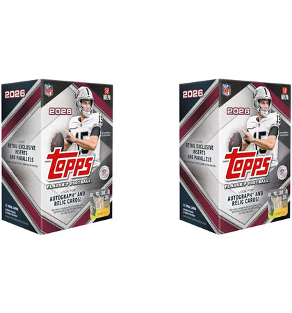2026 Topps Flagship Football Value Box 2x Lot - authentic Topps product