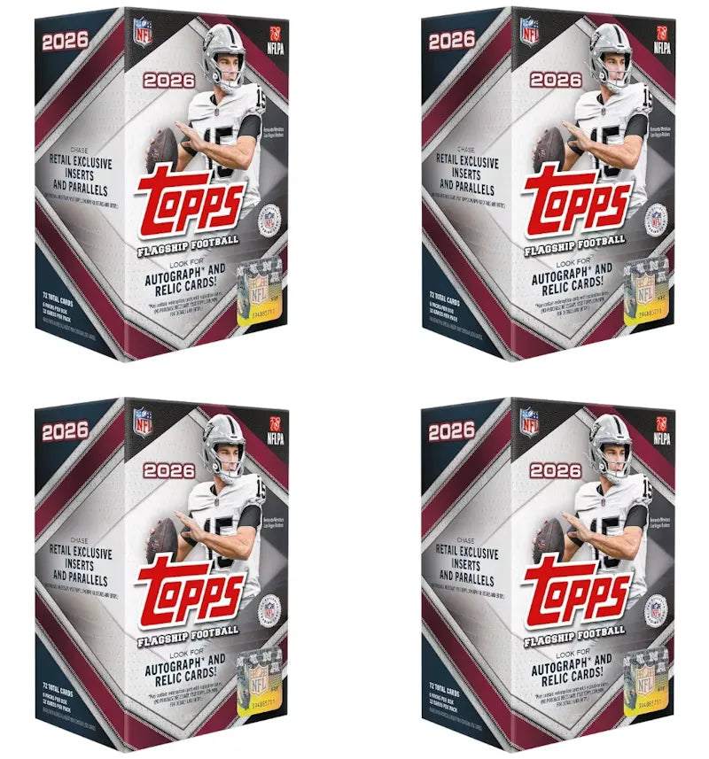 2026 Topps Flagship Football Value Box 4x Lot - vue 360