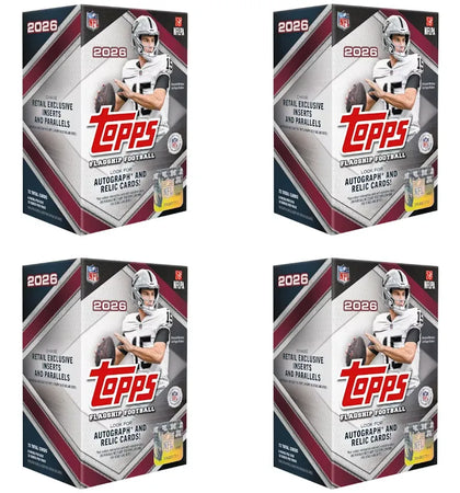 2026 Topps Flagship Football Value Box 4x Lot - authentic Topps product