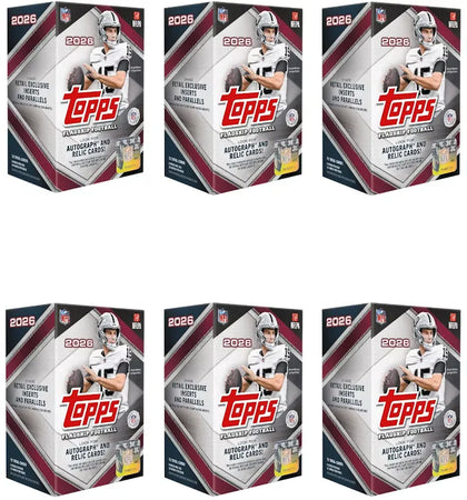 2026 Topps Flagship Football Value Box 6x Lot - authentic Topps product