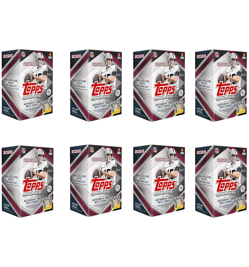 2026 Topps Flagship Football Value Box 8x Lot - vue 360
