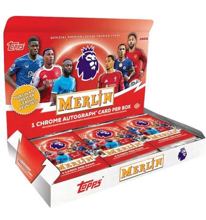 2026 Topps Merlin Premier League Hobby Box - authentic Topps product