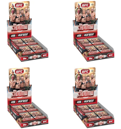 2026 Topps Stadium Club UFC Hobby Box 4x Lot - authentic Topps product