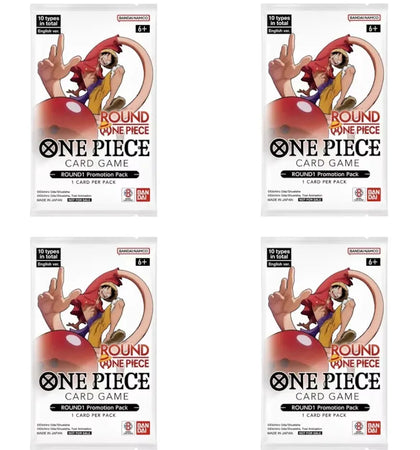 2026 One Piece x Round 1 Promotional Pack 4x Lot - authentic One Piece product