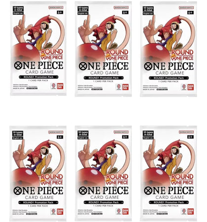 2026 One Piece x Round 1 Promotional Pack 6x Lot - authentic One Piece product