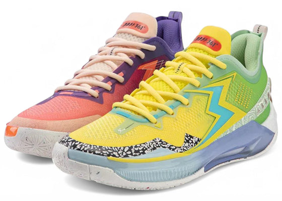 361 Degrees Big3 5.0 Quick Pro Reverse Yellow Pink sneakers - authentic 361 Degrees shoes
