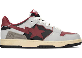 A Bathing Ape Bape SK8 Sta Vintage White Red - authentic BAPE sneakers