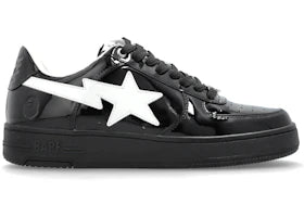 A Bathing Ape Bape Sta #1 Black White Patent Leather