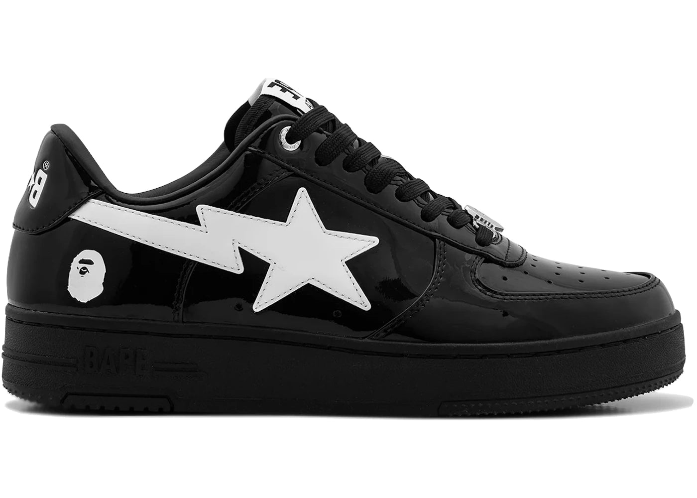 A Bathing Ape Bape Sta #2 Black White - vue 360