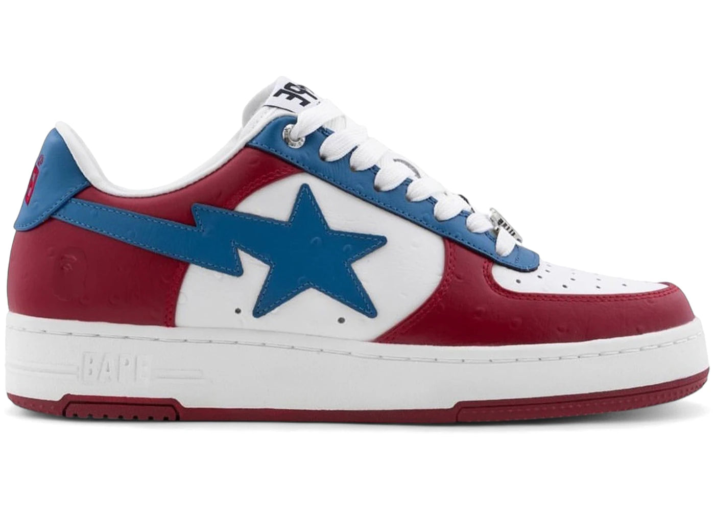 A Bathing Ape Bape Sta #3 Red Blue Ostrich - vue 360