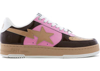 A Bathing Ape Bape Sta #6 Patent Brown Pink