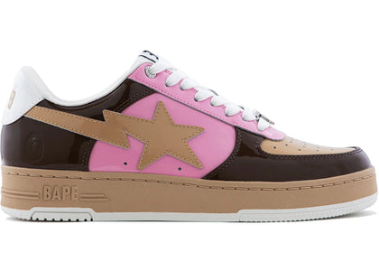 A Bathing Ape Bape Sta #6 Patent Brown Pink - authentic BAPE sneakers