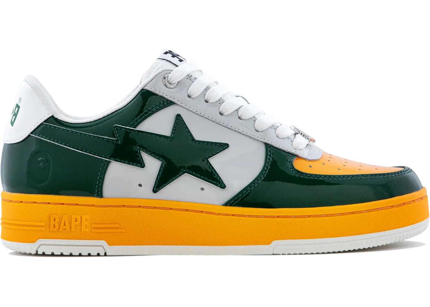 A Bathing Ape Bape Sta #6 Patent Yellow Green - vue secondaire A