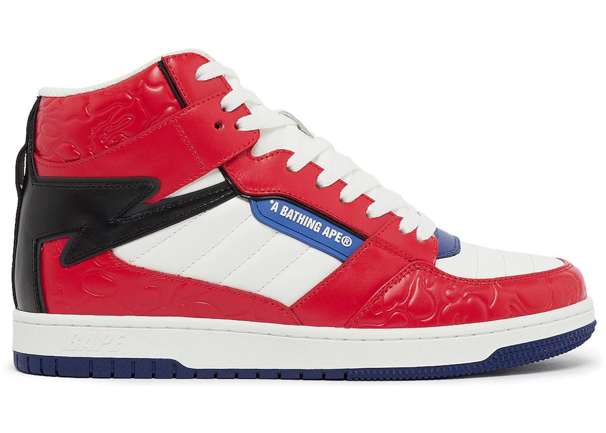 A Bathing Ape Bape Sta 88 Mid Red White Blue - vue secondaire A