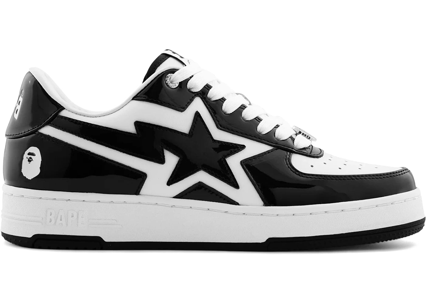 A Bathing Ape Bape Sta Icon Low #1 Black - vue secondaire A