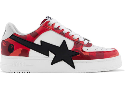 A Bathing Ape Bape Sta Low OS #1 Color Camo Red White - authentic BAPE sneakers