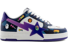 A Bathing Ape Bape Sta Mr. KaiKai Kiki White Purple