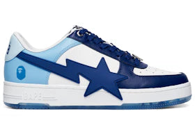 A Bathing Ape Bape Sta OS White Blue University Blue - authentic BAPE sneakers