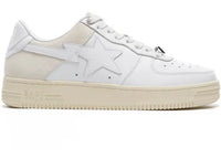 A Bathing Ape Bape Sta Low Suede Heel White