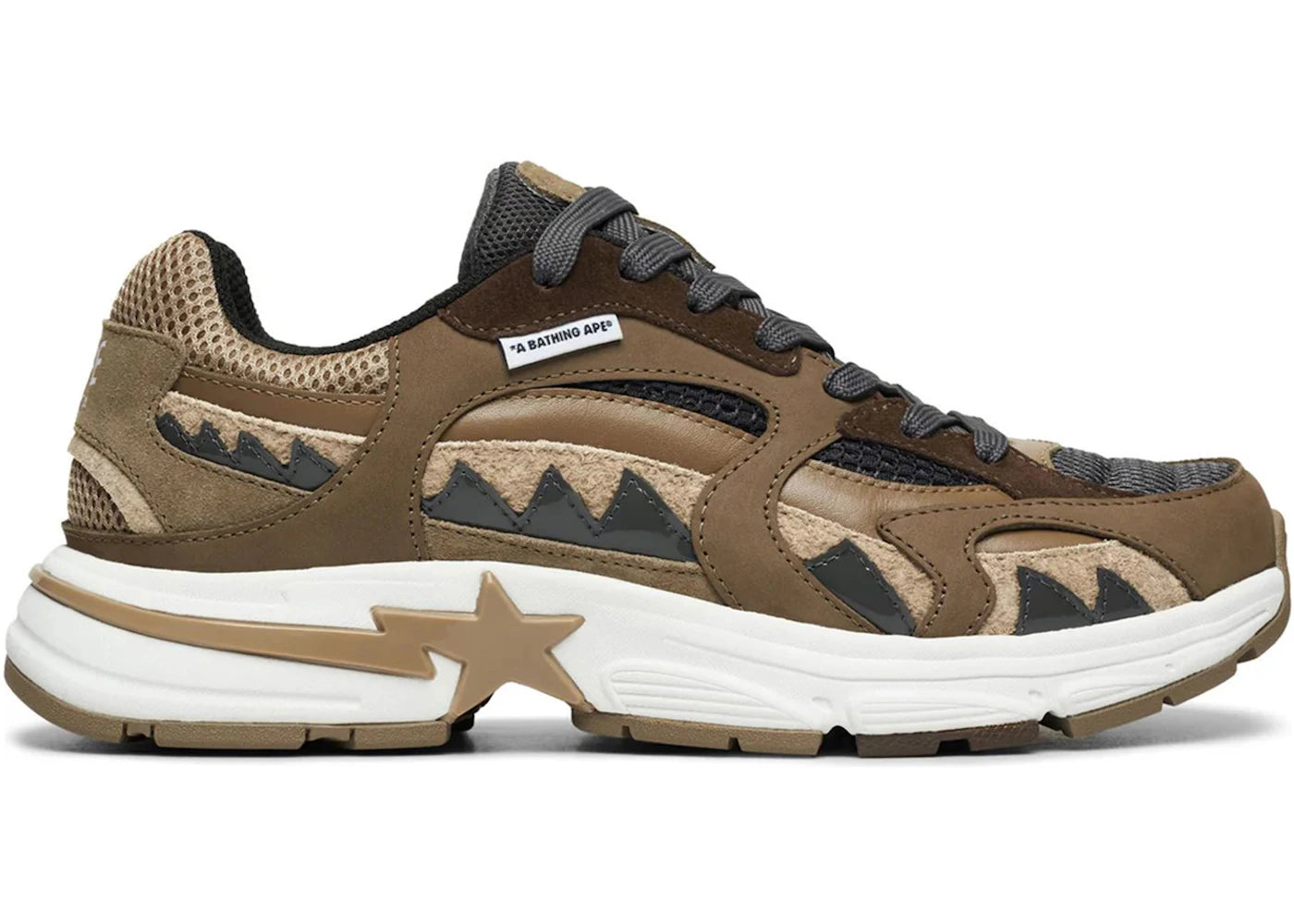 A Bathing Ape Shark Sta M2 Beige - vue 360