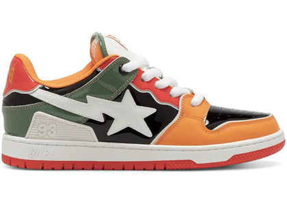 A Bathing Ape Sk8 Sta #2 M1 Green Orange - authentic BAPE sneakers