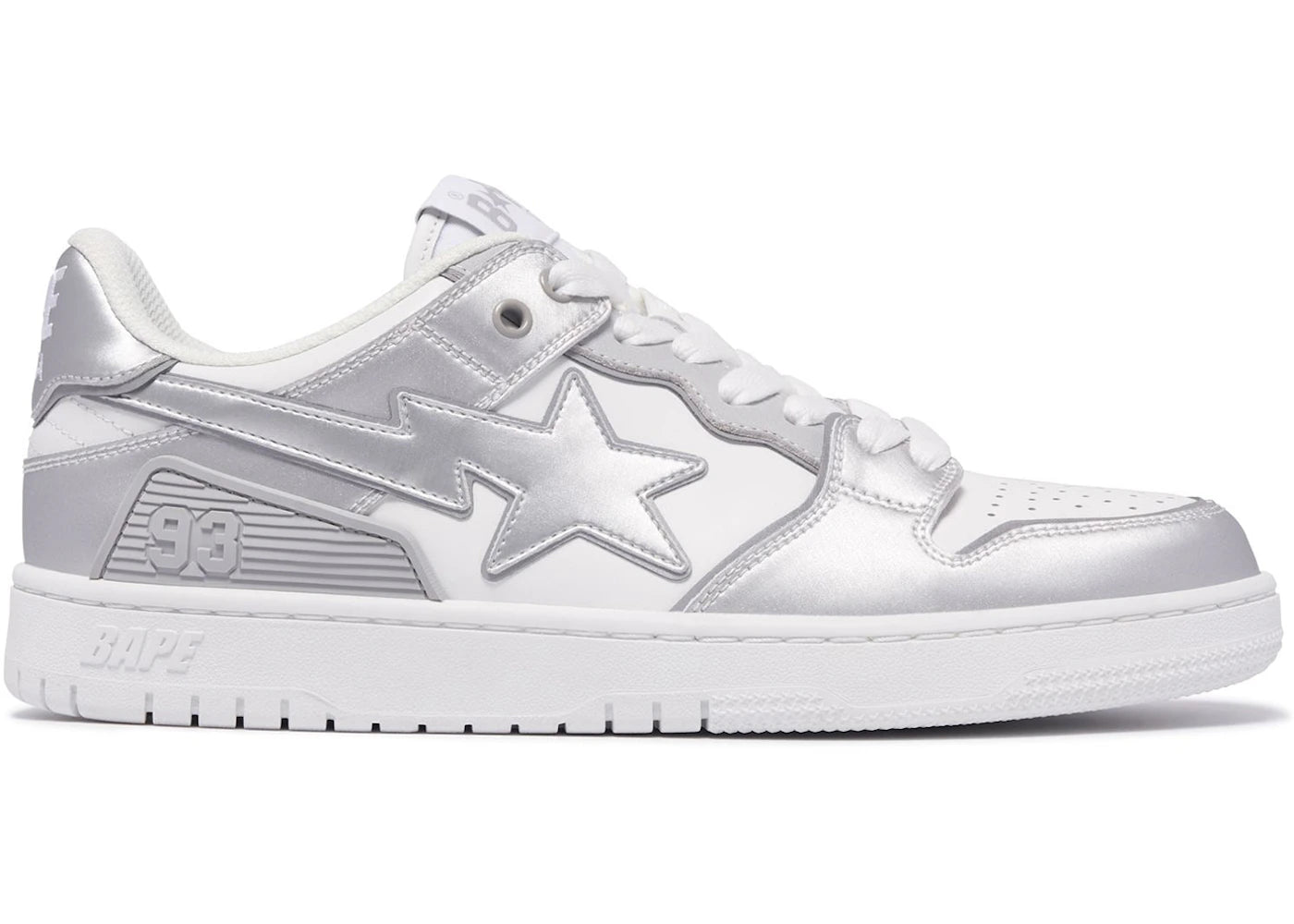A Bathing Ape Sk8 Sta #4 White Silver - vue 360