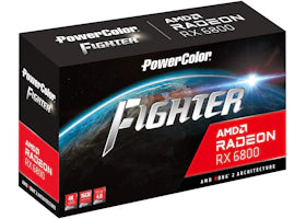 AMD PowerColor Fighter Radeon RX 6800 OC16G Graphics Card (AXRX 6800 16GBD6-3DH/OC) - vue 360