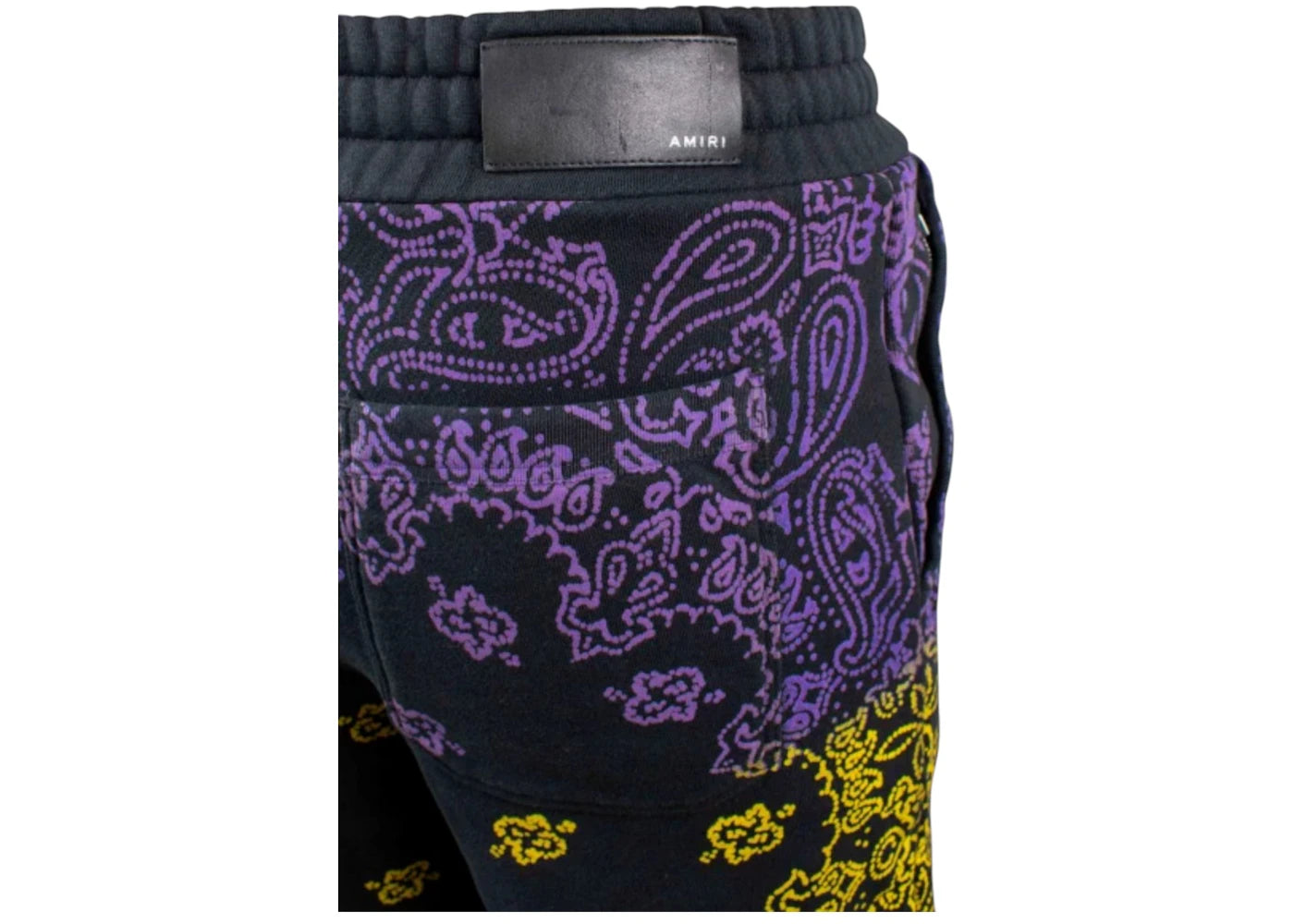 AMIRI Bandana Bleach Shorts Purple/Yellow - vue secondaire B