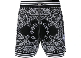 AMIRI Bandana Crochet Basketball Shorts Black