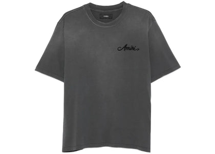 AMIRI Bleach Bandana Patch T-shirt Black - apparel view 2