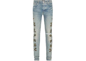 AMIRI Camo Bones Denim Jean Clay Indigo - authentic AMIRI product