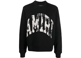 AMIRI Collegiate Logo Crewneck Sweatshirt Black