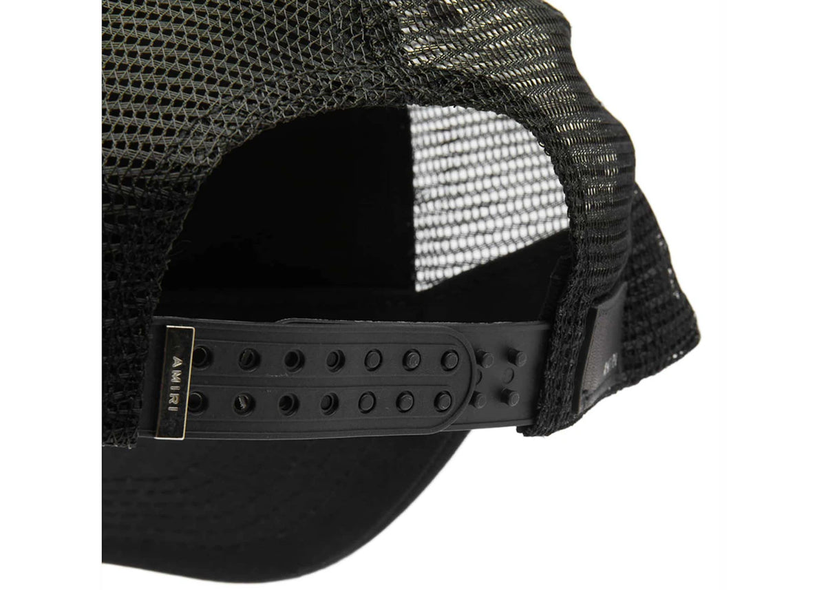 AMIRI Embroidered Logo Trucker Cap Black/Carolina Blue - vue secondaire B
