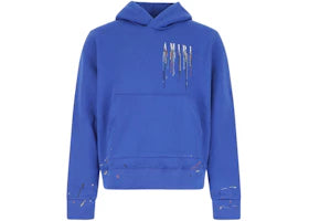 AMIRI Embroidered Paint Drip Core Logo Hoodie Blue
