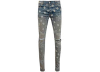 AMIRI Flocked Paisley Bandana Jeans Indigo Blue