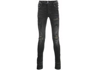 AMIRI Leather Camo MX1 Jeans Aged Black