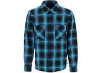 AMIRI Long Sleeve Plaid Shirt Blue