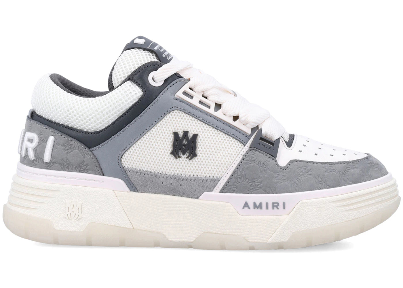 AMIRI MA-1 Grey Quad Monogram Debossed sneakers - authentic AMIRI shoes