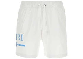 AMIRI MA Bar Logo Swim Shorts White - vue 360