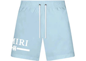 AMIRI MA Bar Logo Swimtrunk Dusty Blue