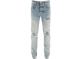 AMIRI MX1 Destroyed Bandana Jeans Clay Indigo - vue 360