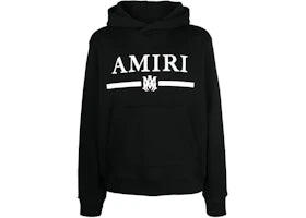 AMIRI Ma Bar Logo Hoodie Black - vue 360