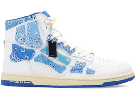 AMIRI Skel Top Hi Bandana White Blue