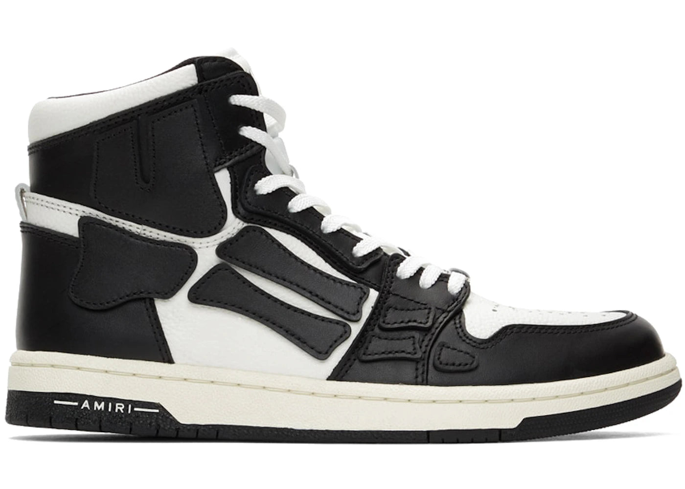 AMIRI Skel Top Hi Black White - vue 360