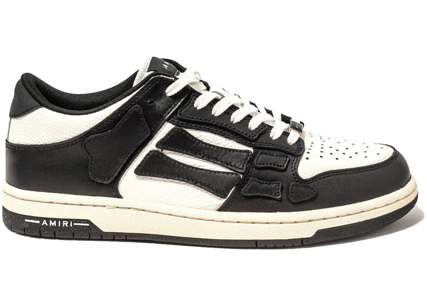 AMIRI Skel Top Low Black Off White - vue 360