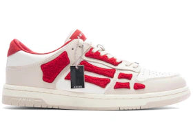 AMIRI Skel Top Low White Red Chenille - vue 360