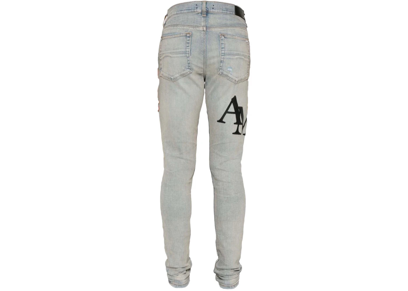 AMIRI Staggered Logo Skinny Jean Antique Indigo Black - vue secondaire B
